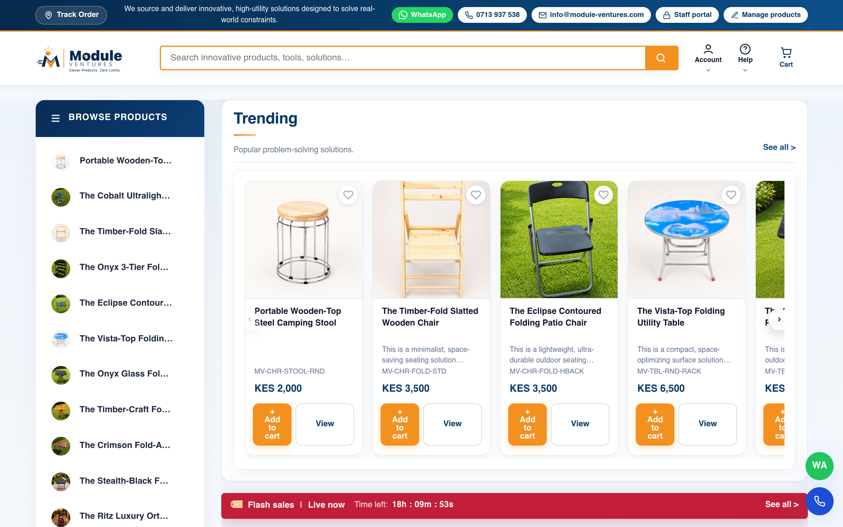 Module Ventures website screenshot